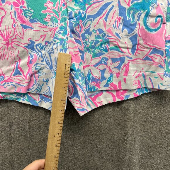 Lilly Pulitzer Callahan Shorts Women 8 Multi Color Sea Life Print Cotton Blend - Picture 11 of 11